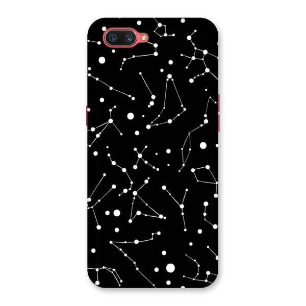 Black Constellation Pattern Back Case for Oppo A3s