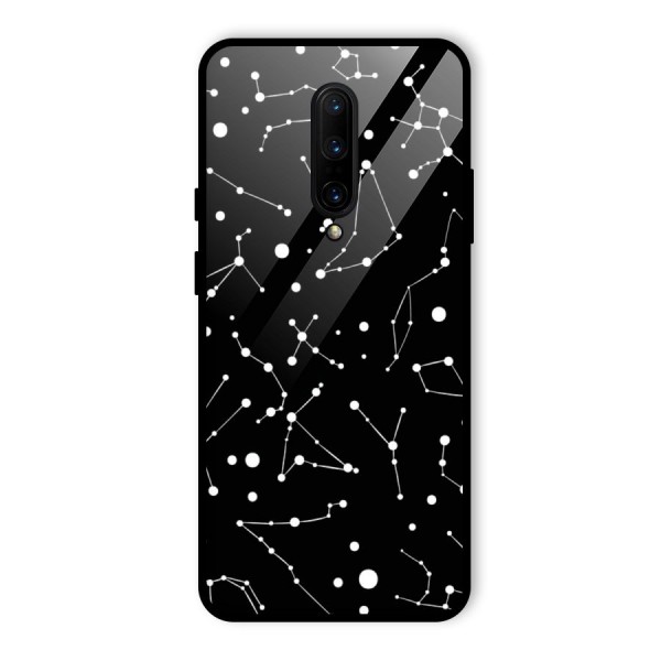 Black Constellation Pattern Glass Back Case for OnePlus 7 Pro