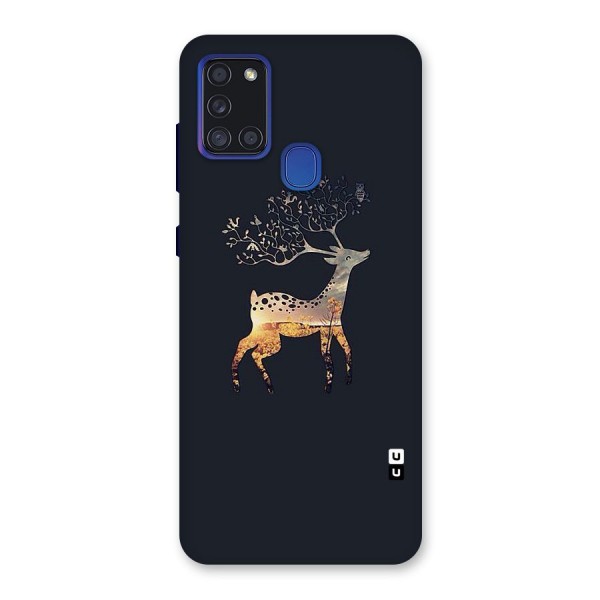 Black Deer Back Case for Galaxy A21s