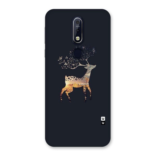 Black Deer Back Case for Nokia 7.1