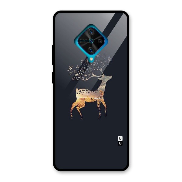 Black Deer Glass Back Case for Vivo S1 Pro
