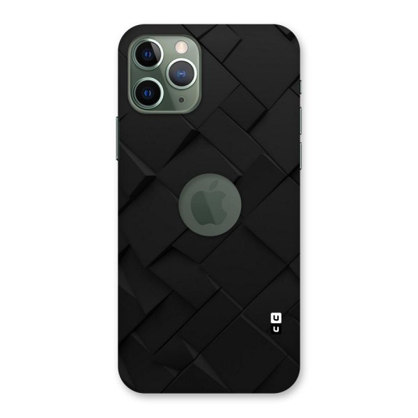 Black Elegant Design Back Case for iPhone 11 Pro Logo  Cut