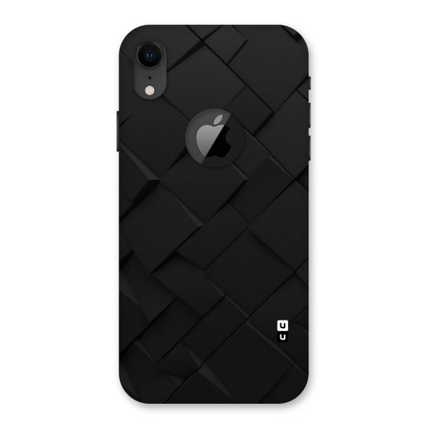 Black Elegant Design Back Case for iPhone XR Logo Cut