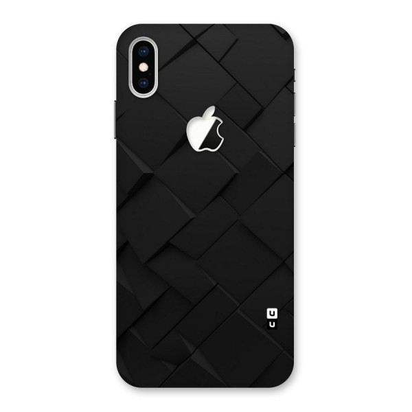 Black Elegant Design Back Case for iPhone XS Max Apple Cut