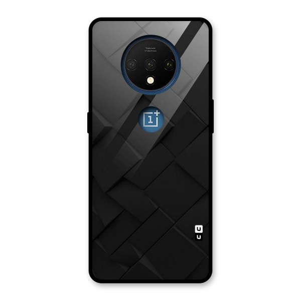 Black Elegant Design Glass Back Case for OnePlus 7T