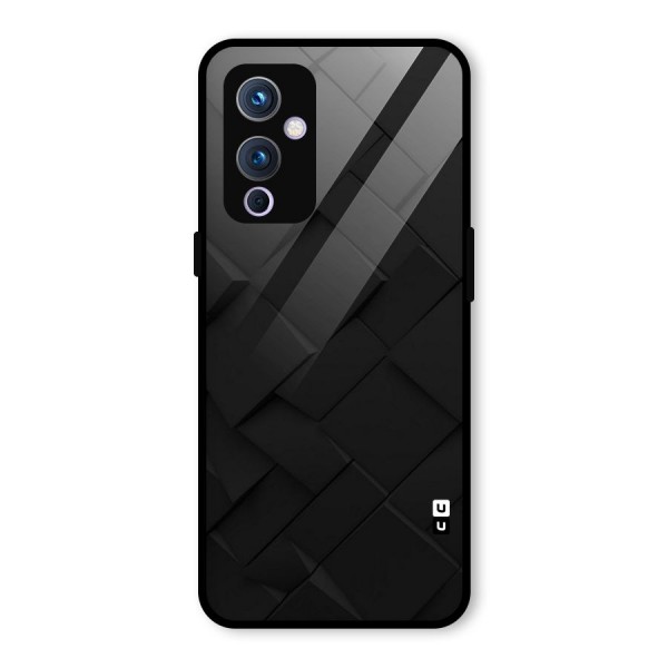 Black Elegant Design Glass Back Case for OnePlus 9