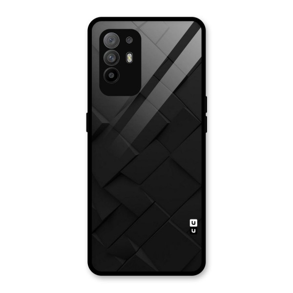 Black Elegant Design Glass Back Case for Oppo F19 Pro Plus 5G