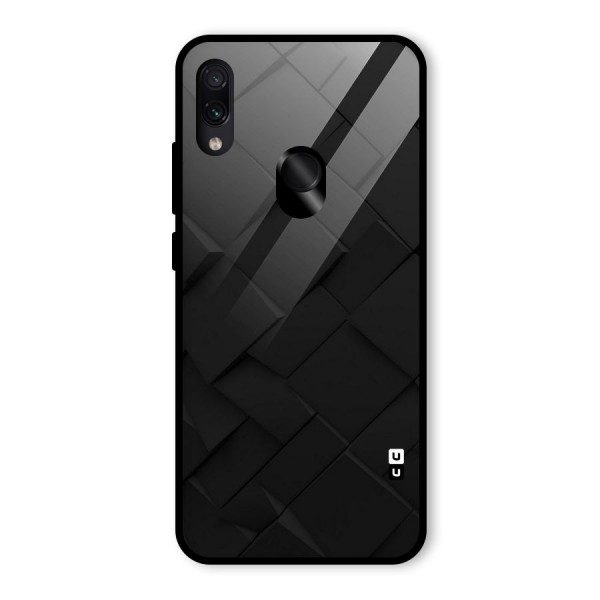 Black Elegant Design Glass Back Case for Redmi Note 7 Pro