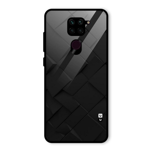 Black Elegant Design Glass Back Case for Redmi Note 9