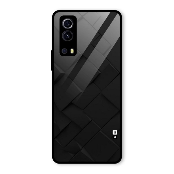 Black Elegant Design Glass Back Case for Vivo iQOO Z3