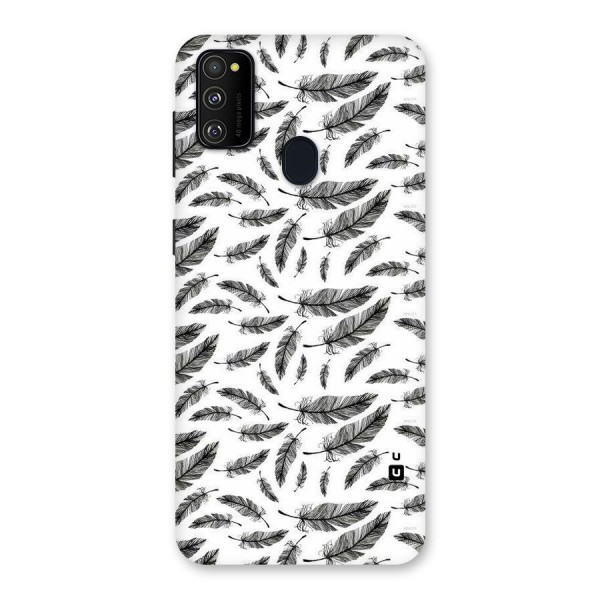 Black Feather Back Case for Galaxy M30s