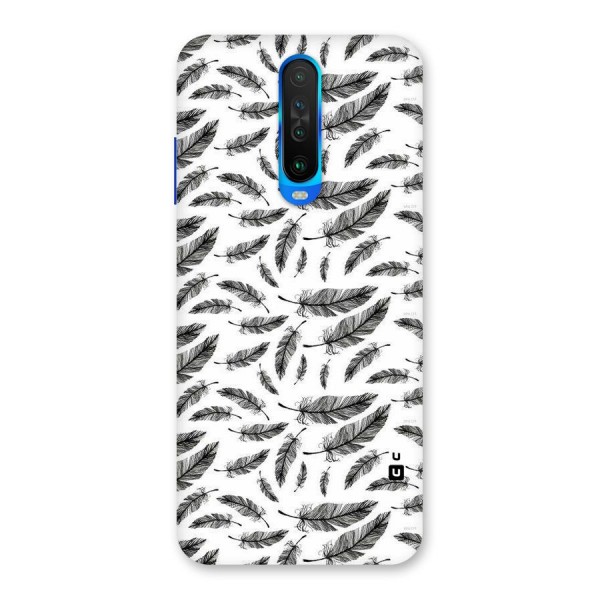 Black Feather Back Case for Poco X2