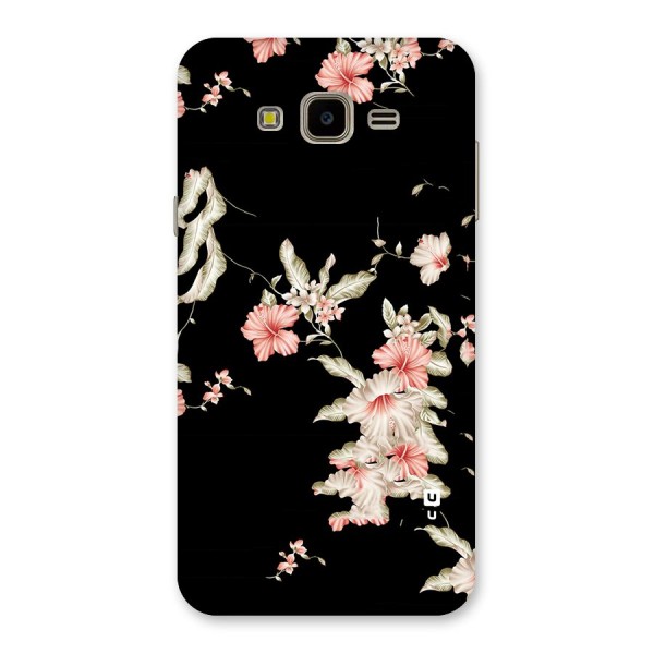 Black Floral Back Case for Galaxy J7 Nxt