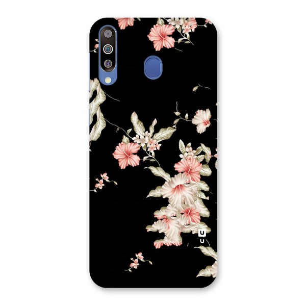 Black Floral Back Case for Galaxy M30