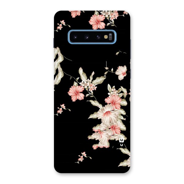 Black Floral Back Case for Galaxy S10 Plus