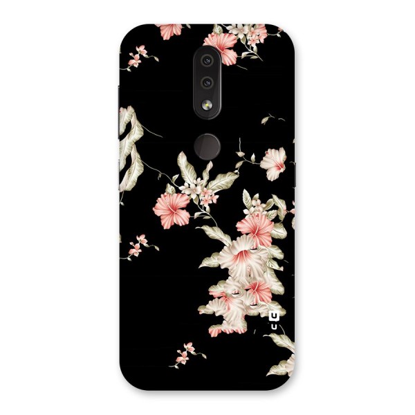 Black Floral Back Case for Nokia 4.2