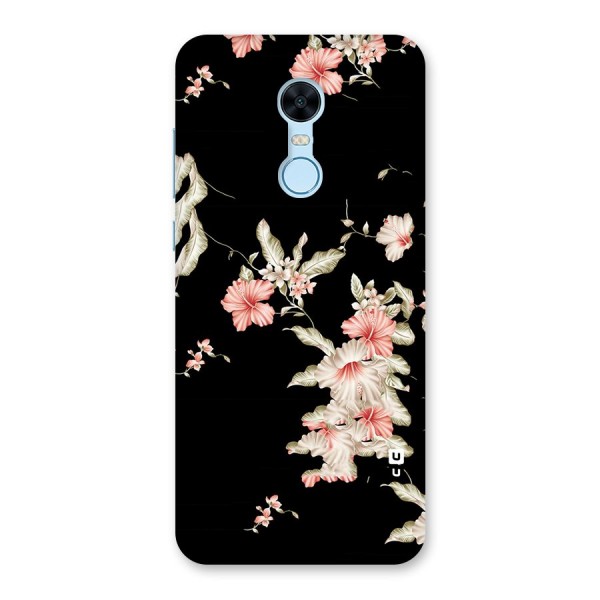 Black Floral Back Case for Redmi Note 5