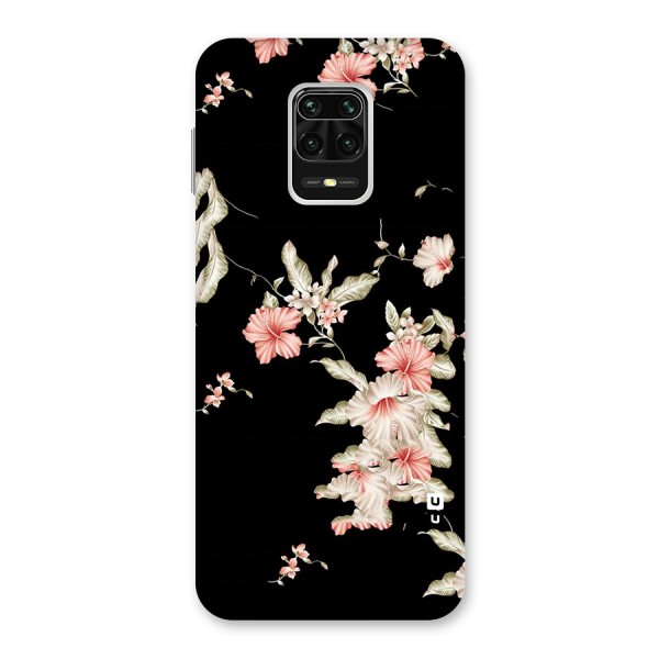 Black Floral Back Case for Redmi Note 9 Pro Max