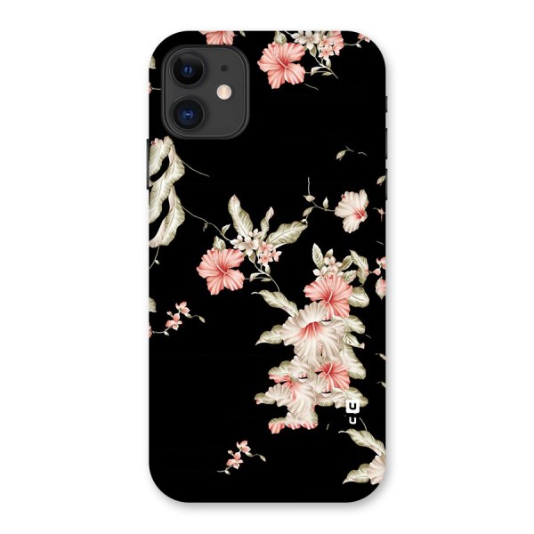 Black Floral Back Case for iPhone 11