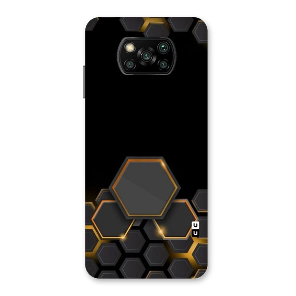 Black Gold Hexa Back Case for Poco X3
