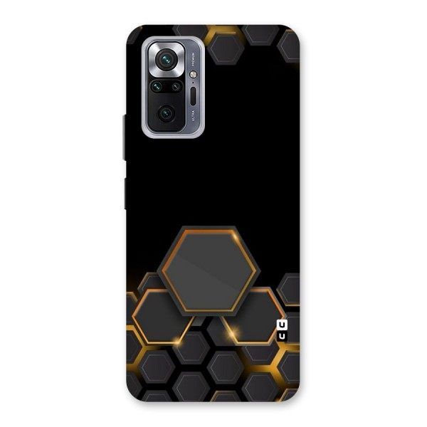 Black Gold Hexa Back Case for Redmi Note 10 Pro