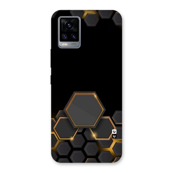 Black Gold Hexa Back Case for Vivo V20