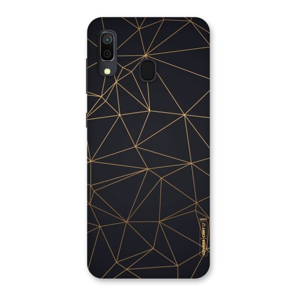 Black Golden Lines Back Case for Galaxy A30