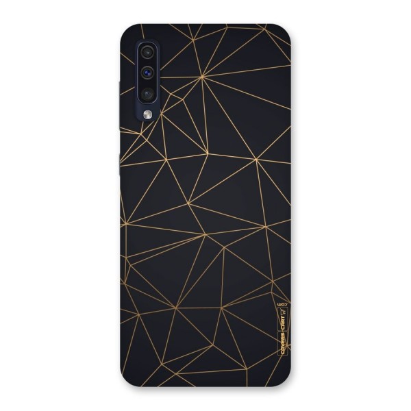 Black Golden Lines Back Case for Galaxy A50