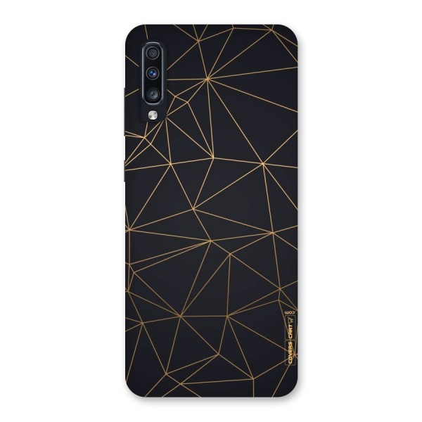 Black Golden Lines Back Case for Galaxy A70