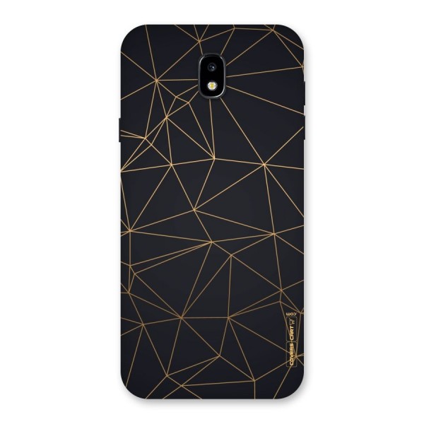 Black Golden Lines Back Case for Galaxy J7 Pro