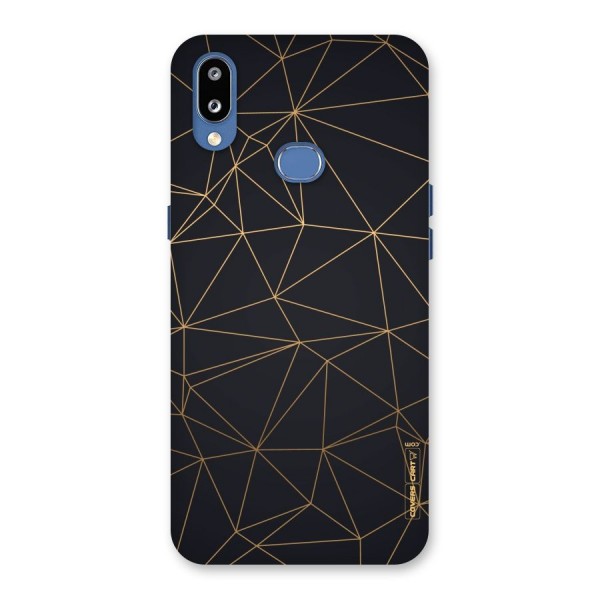 Black Golden Lines Back Case for Galaxy M01s