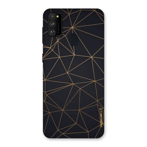 Black Golden Lines Back Case for Galaxy M30s