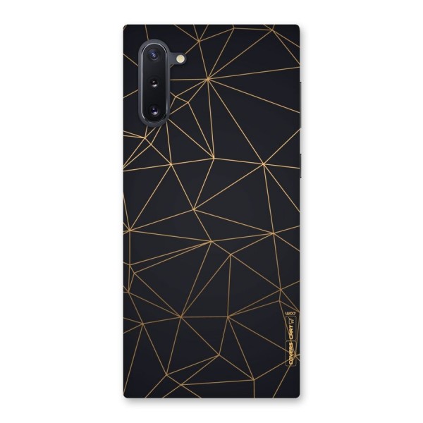 Black Golden Lines Back Case for Galaxy Note 10