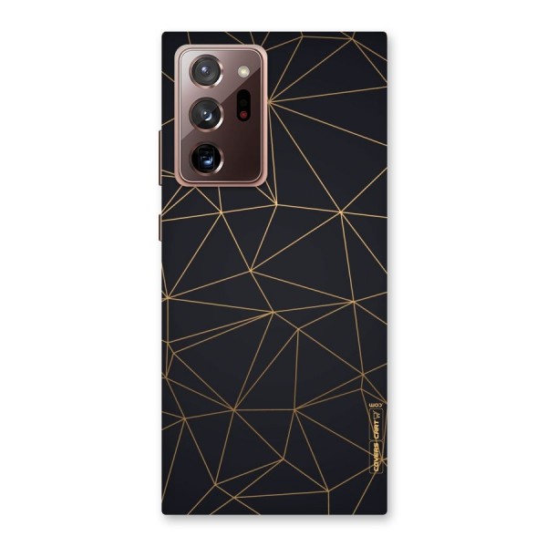 Black Golden Lines Back Case for Galaxy Note 20 Ultra