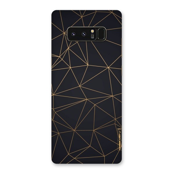 Black Golden Lines Back Case for Galaxy Note 8