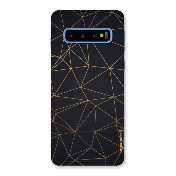 Black Golden Lines Back Case for Galaxy S10