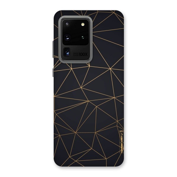 Black Golden Lines Back Case for Galaxy S20 Ultra