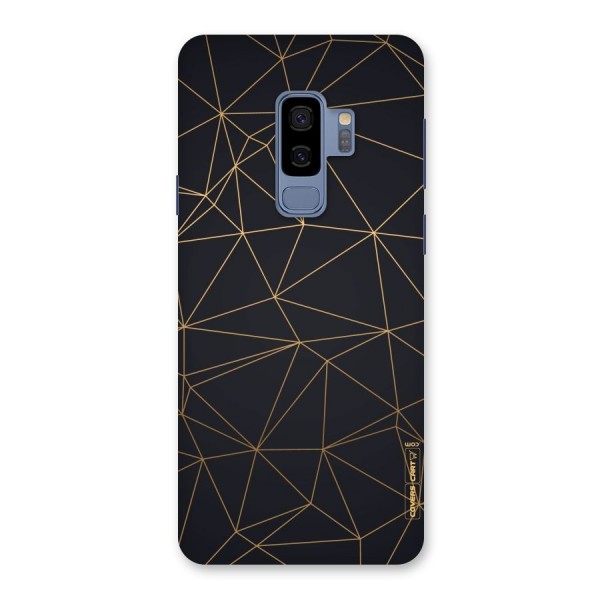 Black Golden Lines Back Case for Galaxy S9 Plus