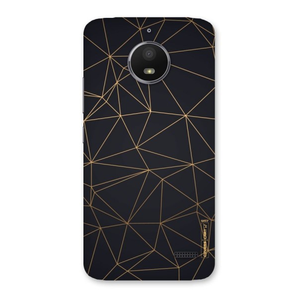 Black Golden Lines Back Case for Moto E4