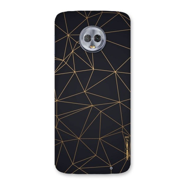 Black Golden Lines Back Case for Moto G6 Plus