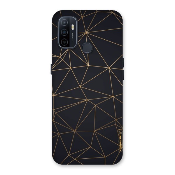 Black Golden Lines Back Case for Oppo A53