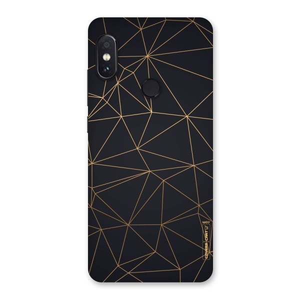 Black Golden Lines Back Case for Redmi Note 5 Pro