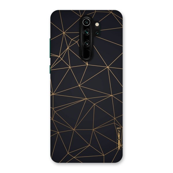 Black Golden Lines Back Case for Redmi Note 8 Pro