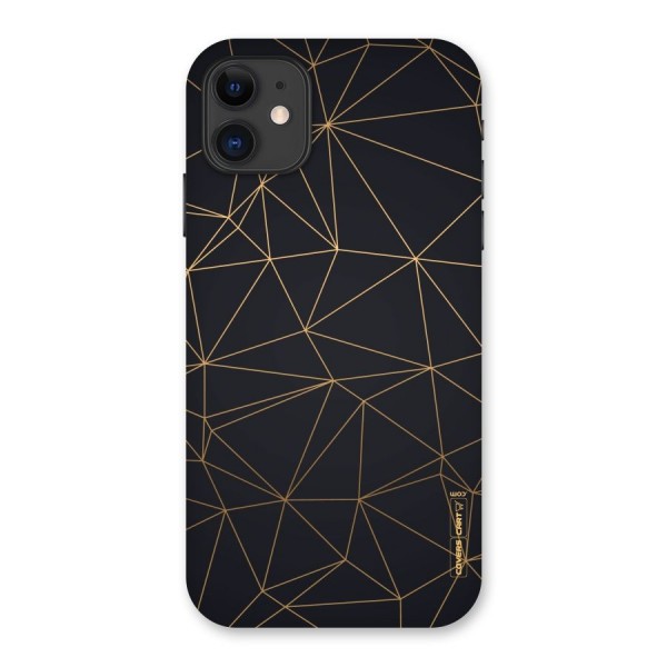 Black Golden Lines Back Case for iPhone 11