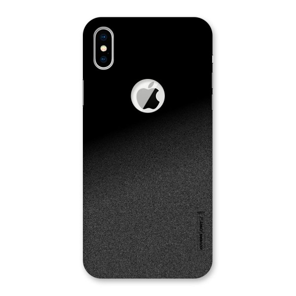 Black Grey Noise Fusion Back Case for iPhone XS Logo Cut