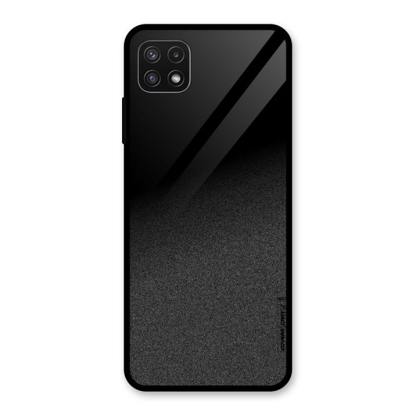 Black Grey Noise Fusion Glass Back Case for Galaxy A22 5G