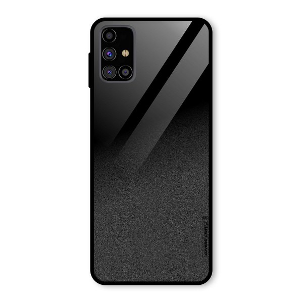 Black Grey Noise Fusion Glass Back Case for Galaxy M31s