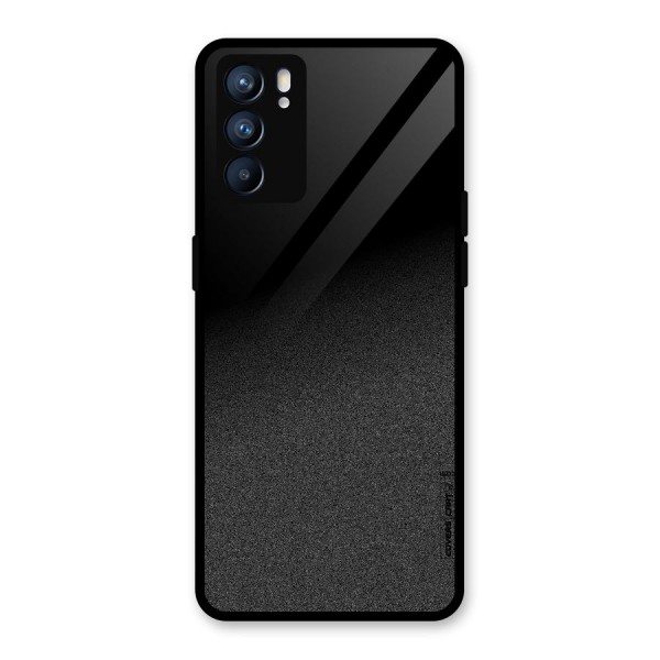 Black Grey Noise Fusion Glass Back Case for Oppo Reno6 5G