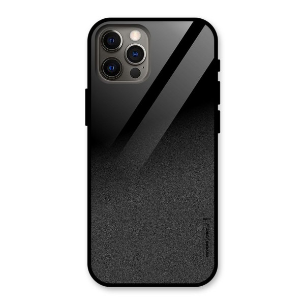 Black Grey Noise Fusion Glass Back Case for iPhone 12 Pro