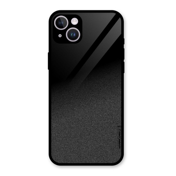 Black Grey Noise Fusion Glass Back Case for iPhone 14 Plus